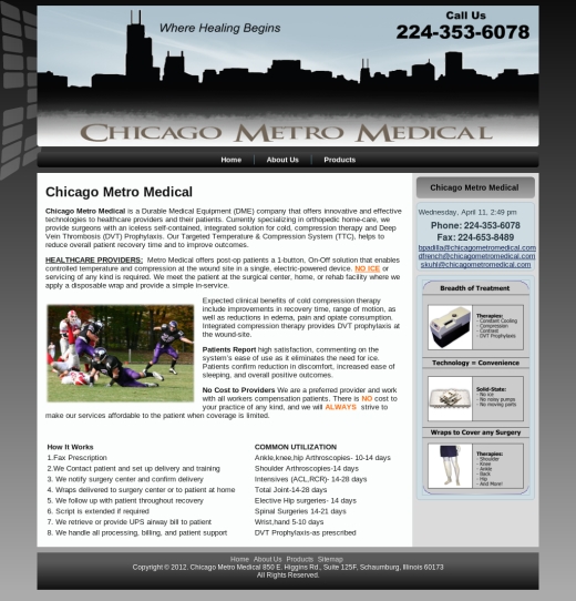 Chicago Metro Medical Web Site Design