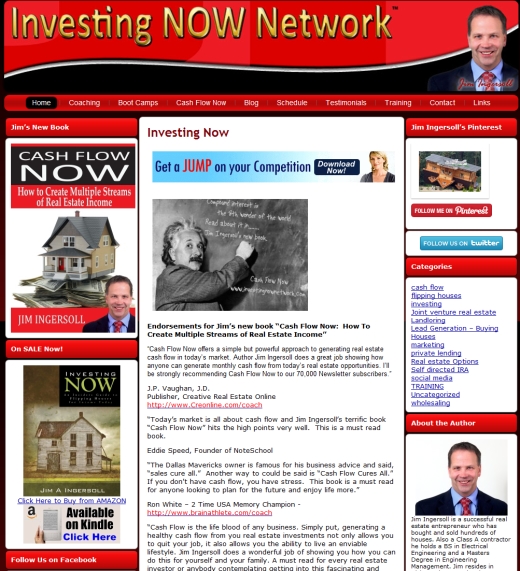 Investing Now Network Website Design Makeover