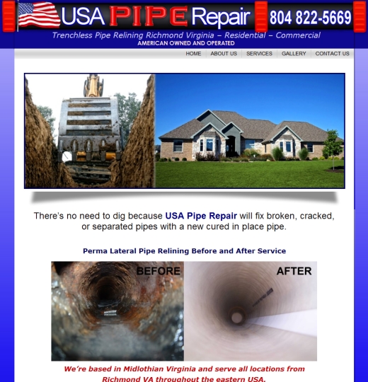 USA Pipe Repair Richmond VA Trenchless