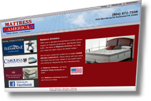 Mattress America Richmond Virginia Web Design