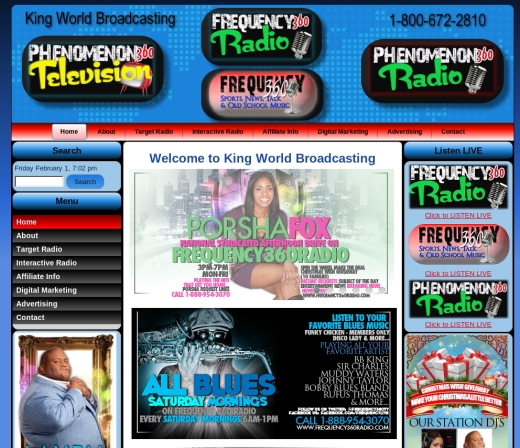 Radio Station Web Design King World Radio